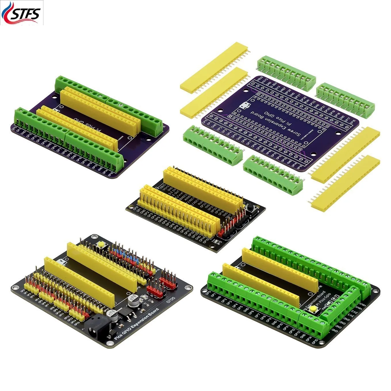 Raspberry Pi Pico Expansion Board GPIO Breakout Extension Adapter Onboard Male and Female Pins for Pico