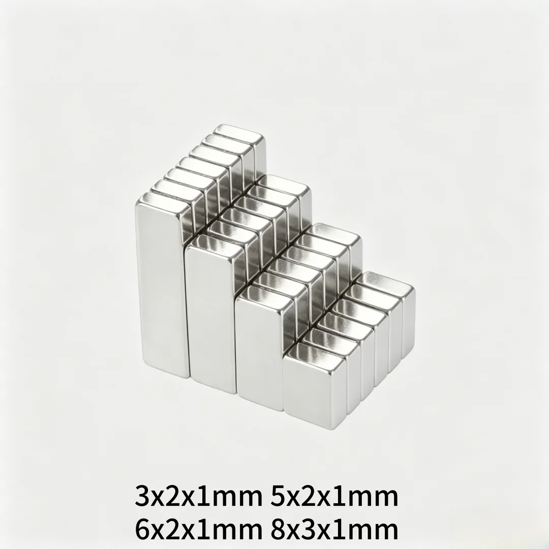 Multi Sizes Small Square Block Magnets 3x2x1 6x2x1 5x5x1 10x5x1 Strong Permanent Magnets For Refrigerator Office Handmade Projec