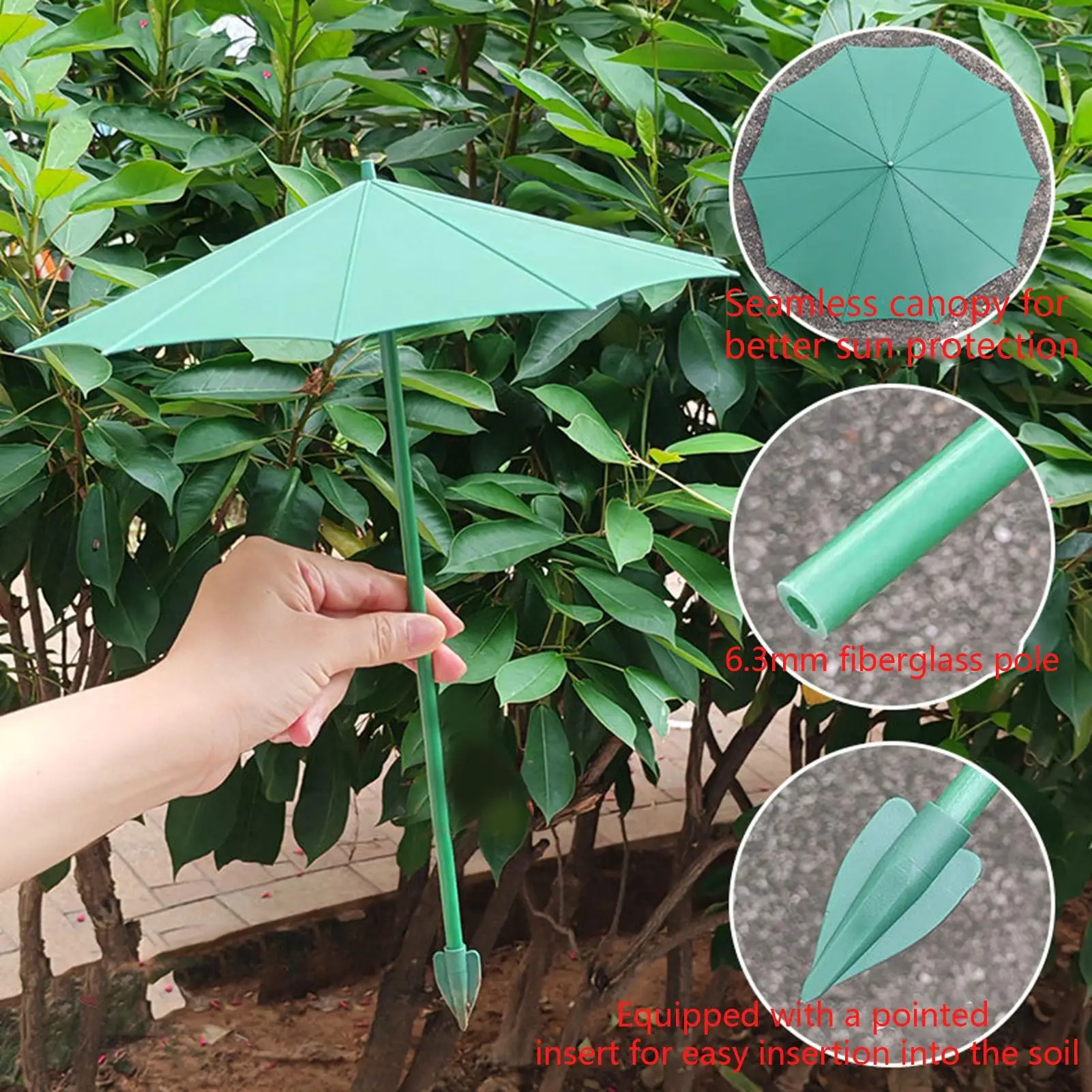 3er-Set Pflanzenschirme für Topfpflanzen, Setzlinge, Sonnenschutz, UV-Schutz, Gartenschirme für Gemüse, Setzlinge