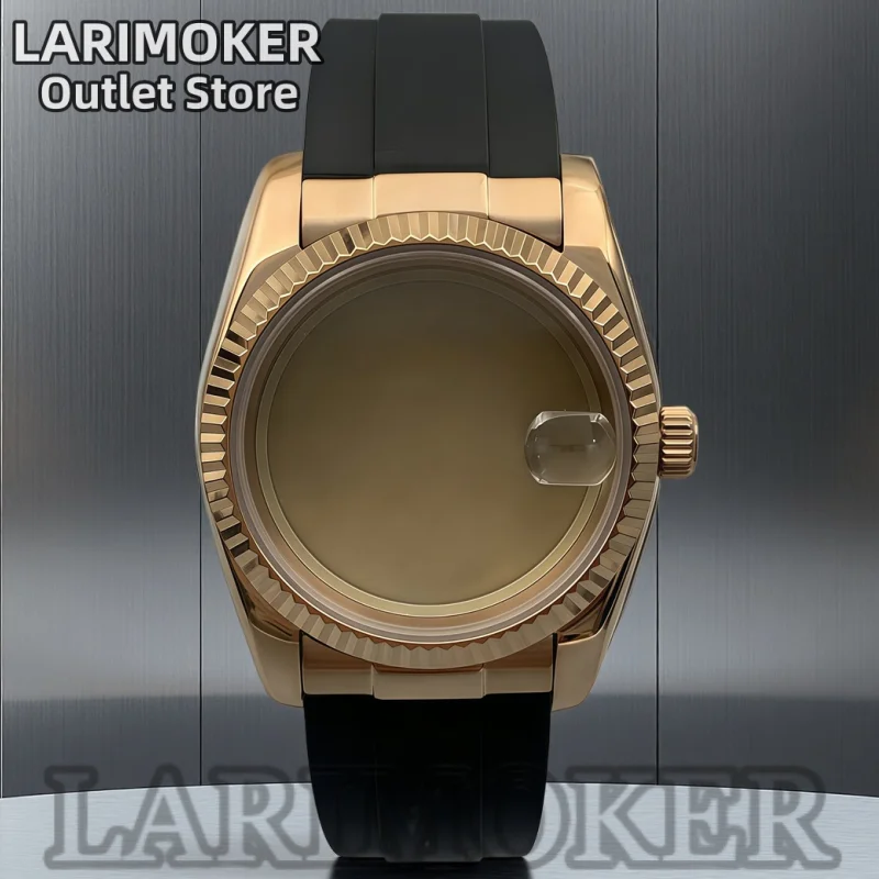 

LARIMOKER 36mm 39mm Men Dive Watch Case 316L Stainless Steel Sapphire Crystal Rubber Strap Fits NH35 NH36 ETA PT5000 Miyota8215