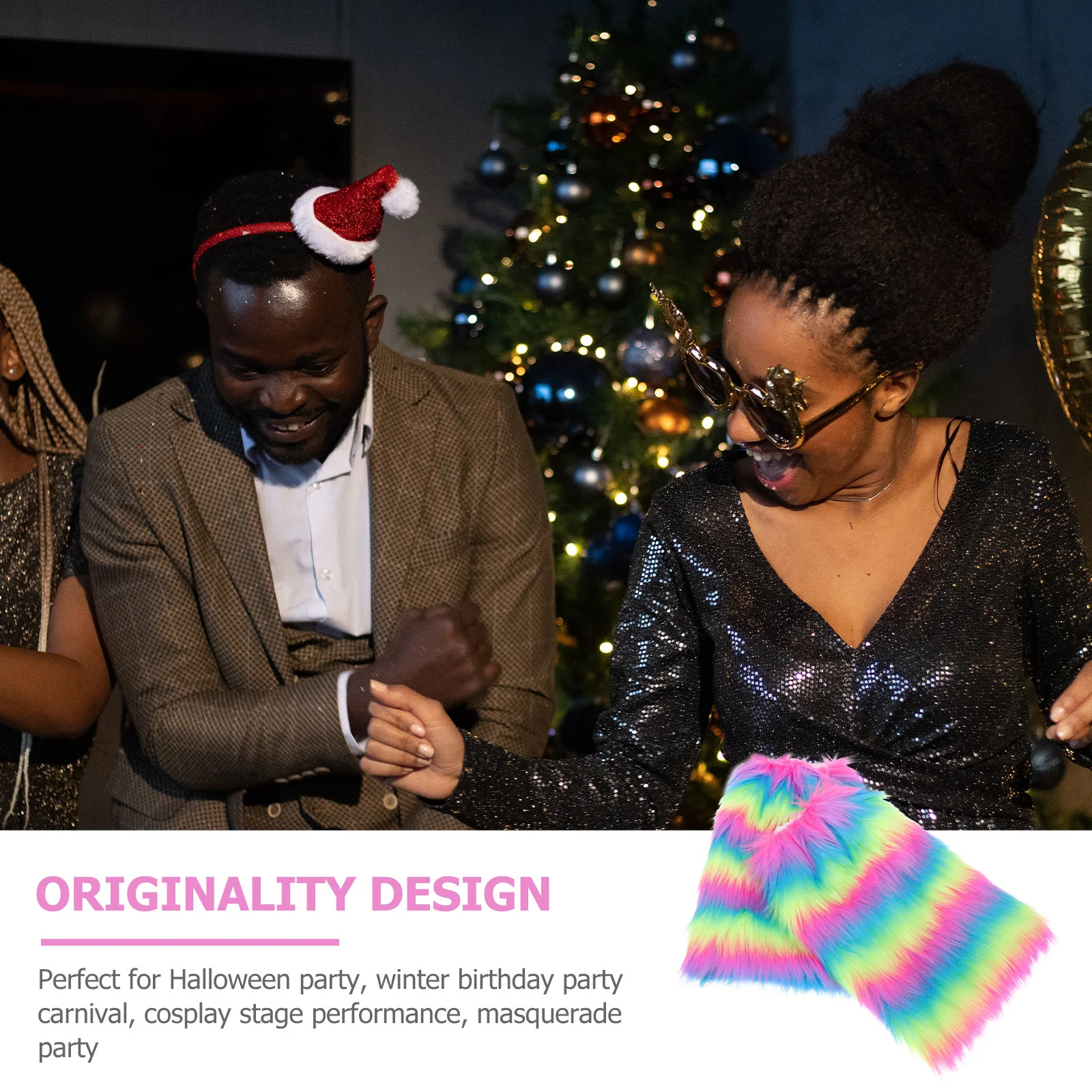 1 زوج تقليد أغطية أحذية بلاستيك احتفالي كرنفال حفلة ديكور ملحق زي تدفئة الساق كرنفال واقي أحذية بلاستيك