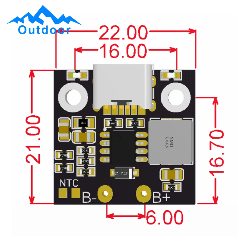 Modulo integrato di scarica di carica 3PCS 1S 18650 ricarica della batteria al litio Boost Power Board modulo di protezione della carica Step-up 5V