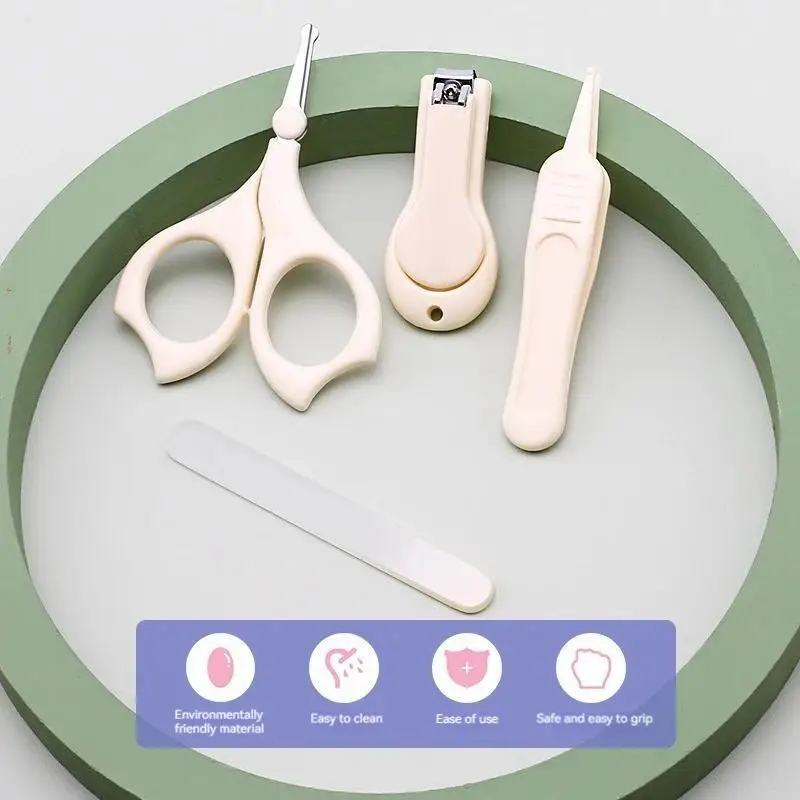 Babies\' nail clippers newborn baby care nail clippers tools suit infant pliers children anti-cut meat nail scissor set suit