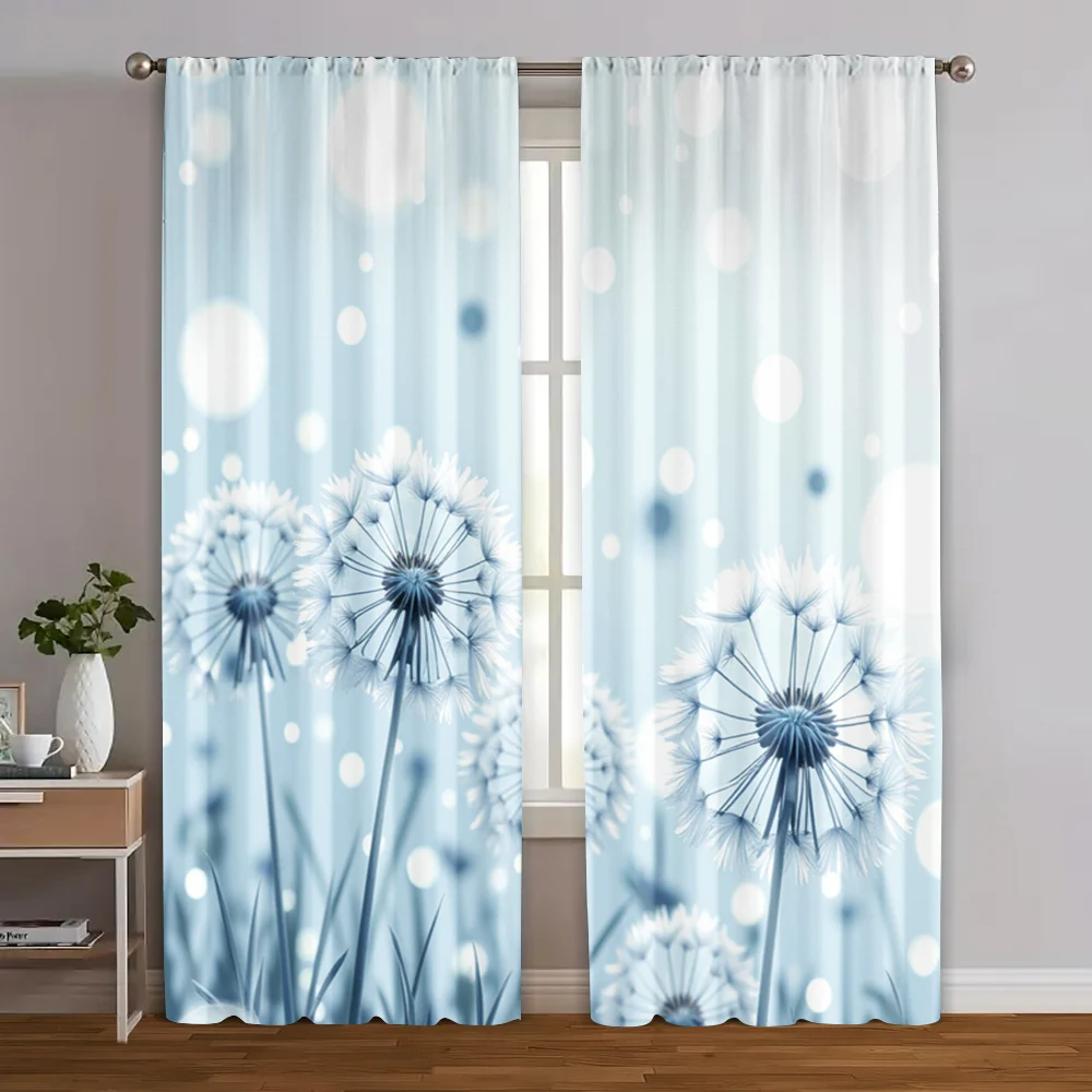 

2pcs, Minimalist Curtains Colorful Plants Flowerscurtain Versatile Polyester Fabric (without rod) Decorations For Home for