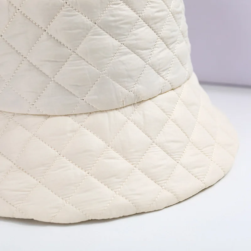 Herbst und Winter, Waffel, einfarbig, vielseitiger Fischerhut, koreanischer Stil, für den Außenbereich, warm und kältebeständig, modischer Fischerhut – Detail 8