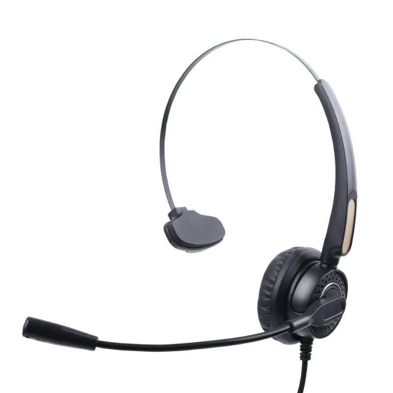 Head-mounted wired customer service special usb mobile phone learning noise reduction computer office earphones