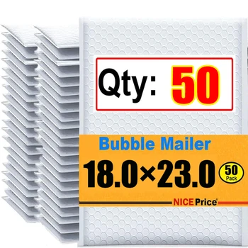Sobres acolchados blancos autosellados para sobres de burbujas, organizador de bolsas de embalaje adhesivo para regalo, venta al por mayor, 50/30/10 Uds.