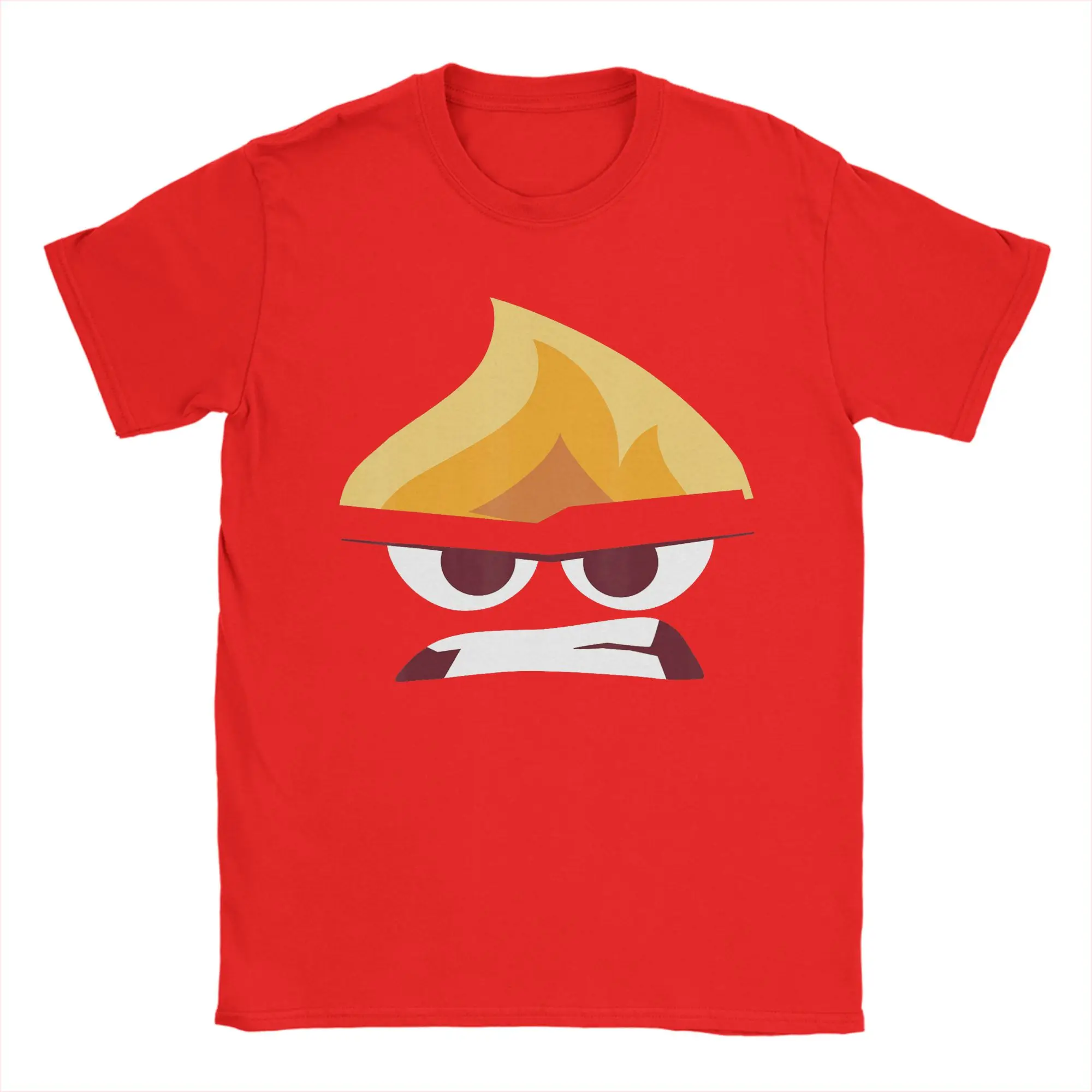 Men Insides Outs  Angry Face T-Shirts  Cotton Tees Summer Vintage Short-Sleeved T-Shirt O Neck Harajuku Custom Logo Tee Shirt
