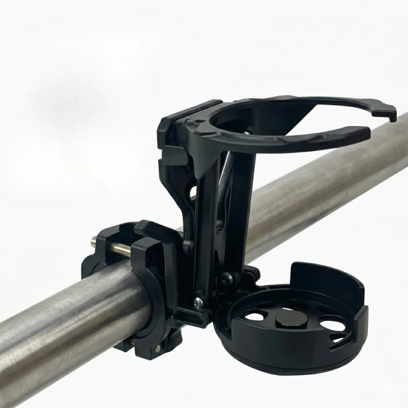 Universeller Faltbarer Ausziehbarer Mehrzweck-Getränkehalter für Motorrad Fahrrad ATV Roller Lenker Getränkeflaschenhalterung – Detail 2