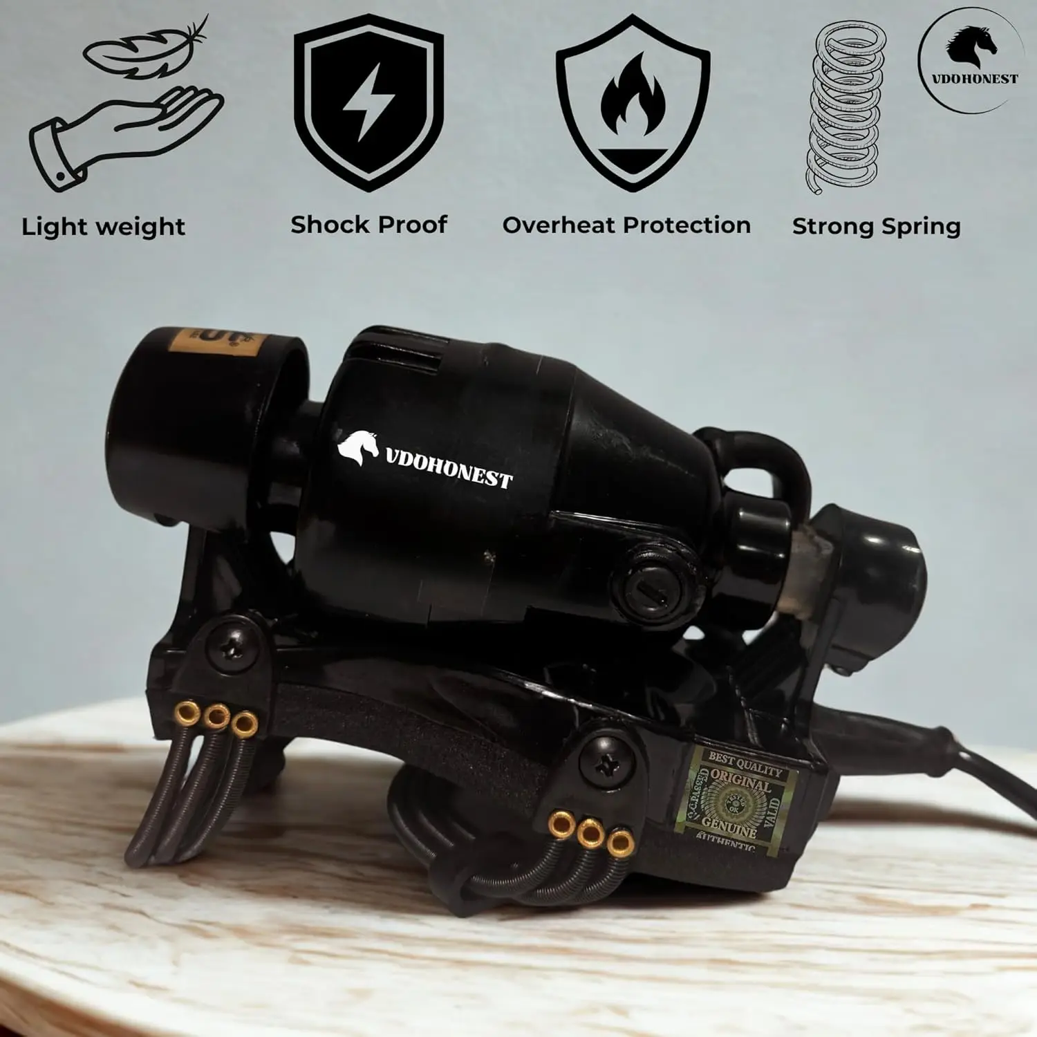 عمل عائم قوي مزدوج السرعة لتدليك الجسم بالكامل يعمل بالطاقة الكهربائية، مدلك الحلاق باللون الأسود #6