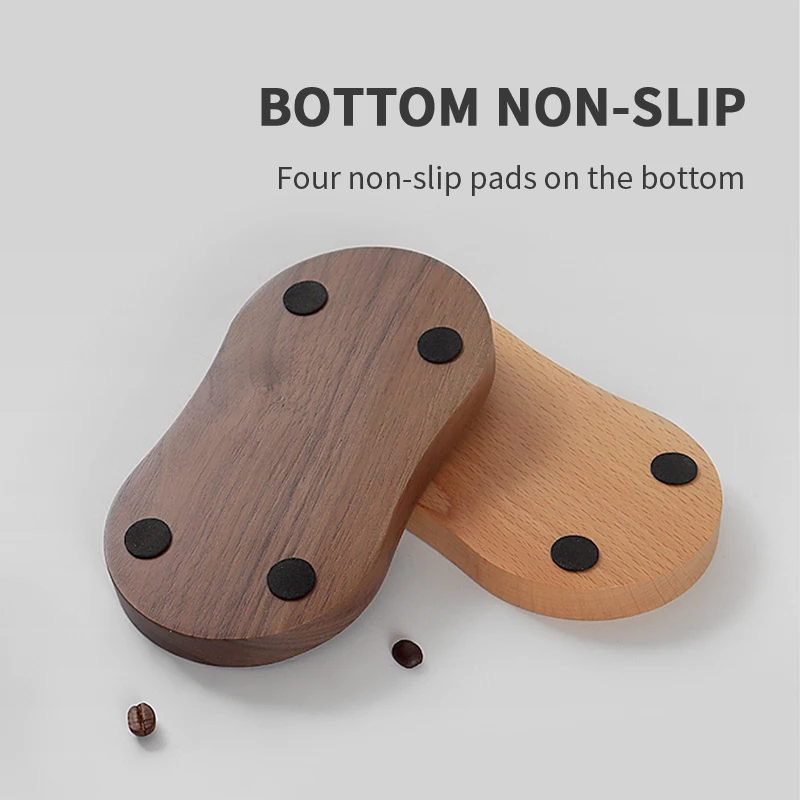 Espresso Tamper Stand Puck Screen Holder For 51MM 53MM 58M Distributor Station Tamper Mat Walnut Beech Wood Barista Accessories