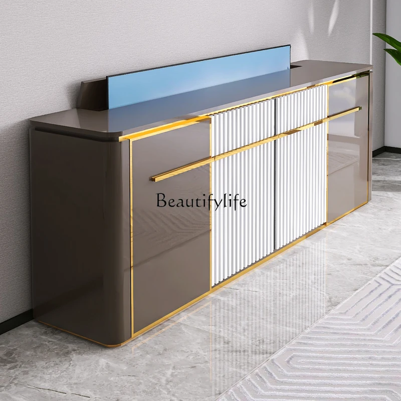 jj *Stainless steel new art simple modern light luxury multi-functional TV cabinet