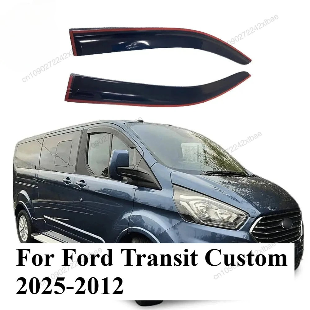 

Wind Rain Sun Smoke Guard Deflectors Front 2 PCS For Ford Transit Custom 2026 2024 2023 2022 2021 2020 2019 2018 2017 2016-2012