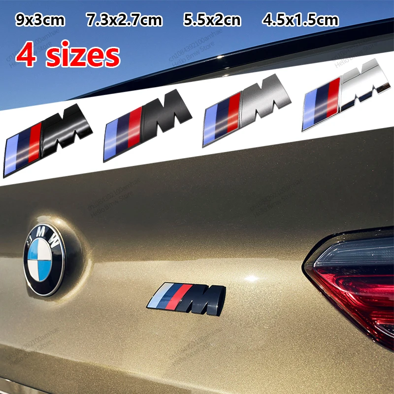 For BMW M LOGO Fender Emblem Badge Rear Trunk Badge 1 3 5 7 Series X1 X3 X5 X6 M Sports Sticker Car Accessories Sticker Styling