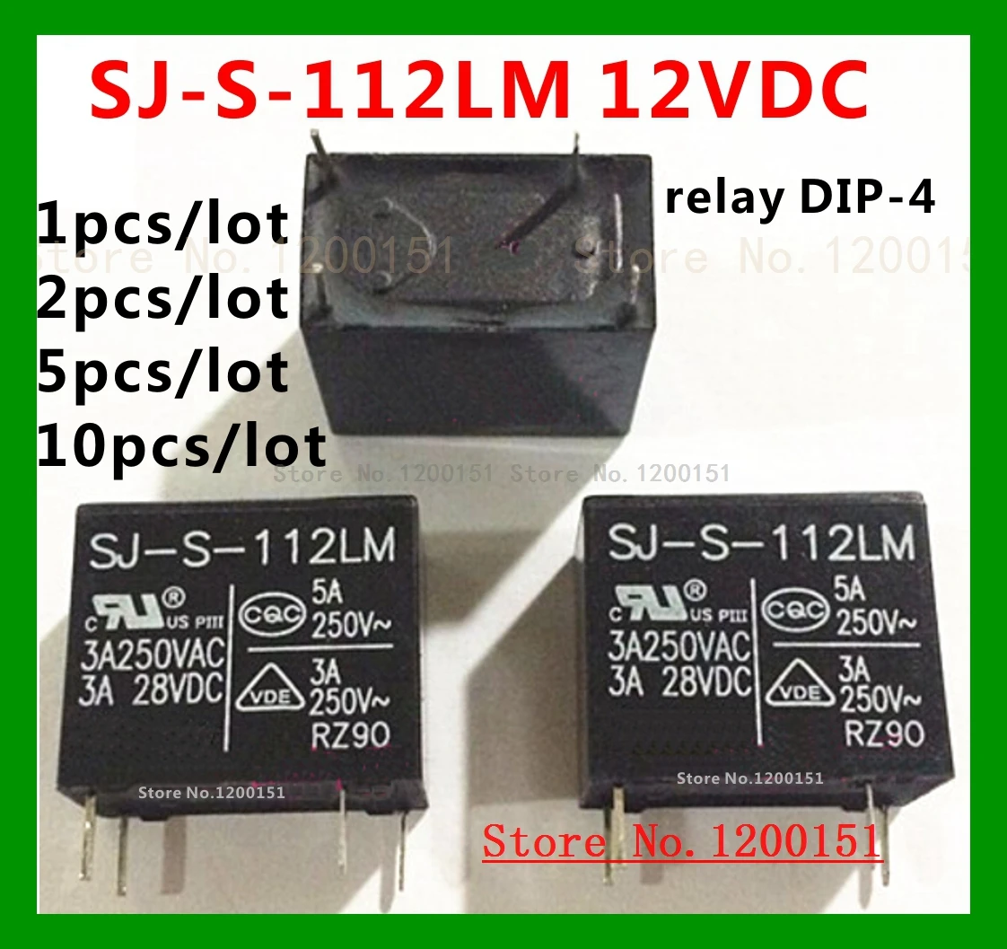 SJ-S-112LM 12VDC relay DIP-4