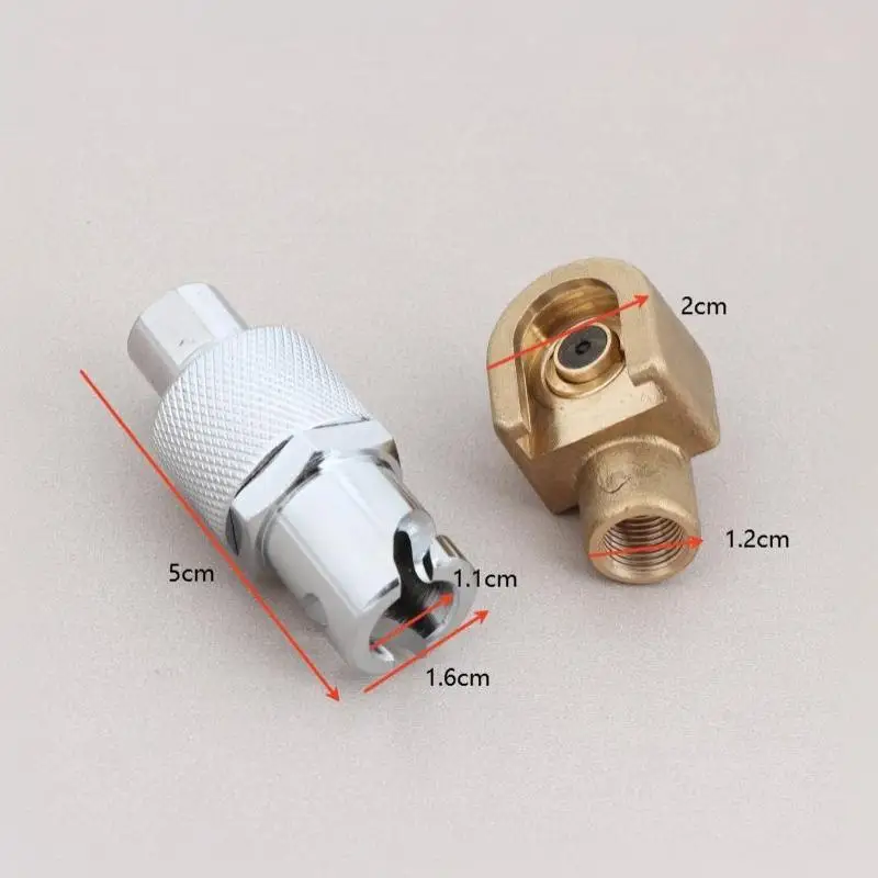 【HG】Slide On Hexagon Grease Nipple Coupler End Connector Butter Fittings 5A 220V Rotary Flat Mouth Connector Hand Rotary Tiller