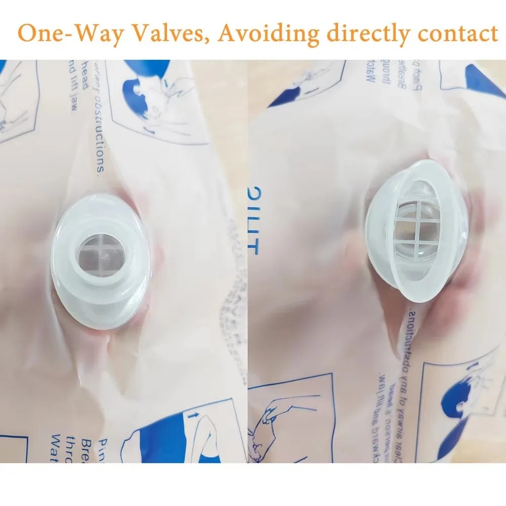2/5/10Pcs Portable Disposable CPR Mask One-Way Valves Quick Save For Outdoor Camp First Aid Emergency KitsTravel Accessories