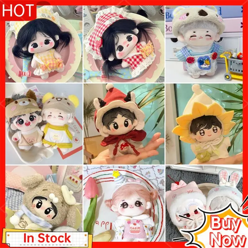 

10cm Doll Clothes Adorable Cotton Starfish Body Vest And Skirt Outfit Cute Playmate Costume Changeable Dollwear Toy Accessories