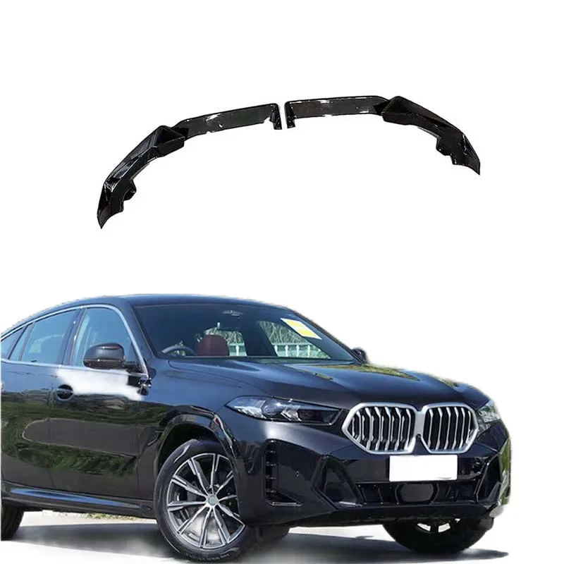 

Front Bumper Spoiler Lip Kit for X6 G06 LCI M Sport 2023-2024 Car Dry Carbon Fiber Glossy Back Parts