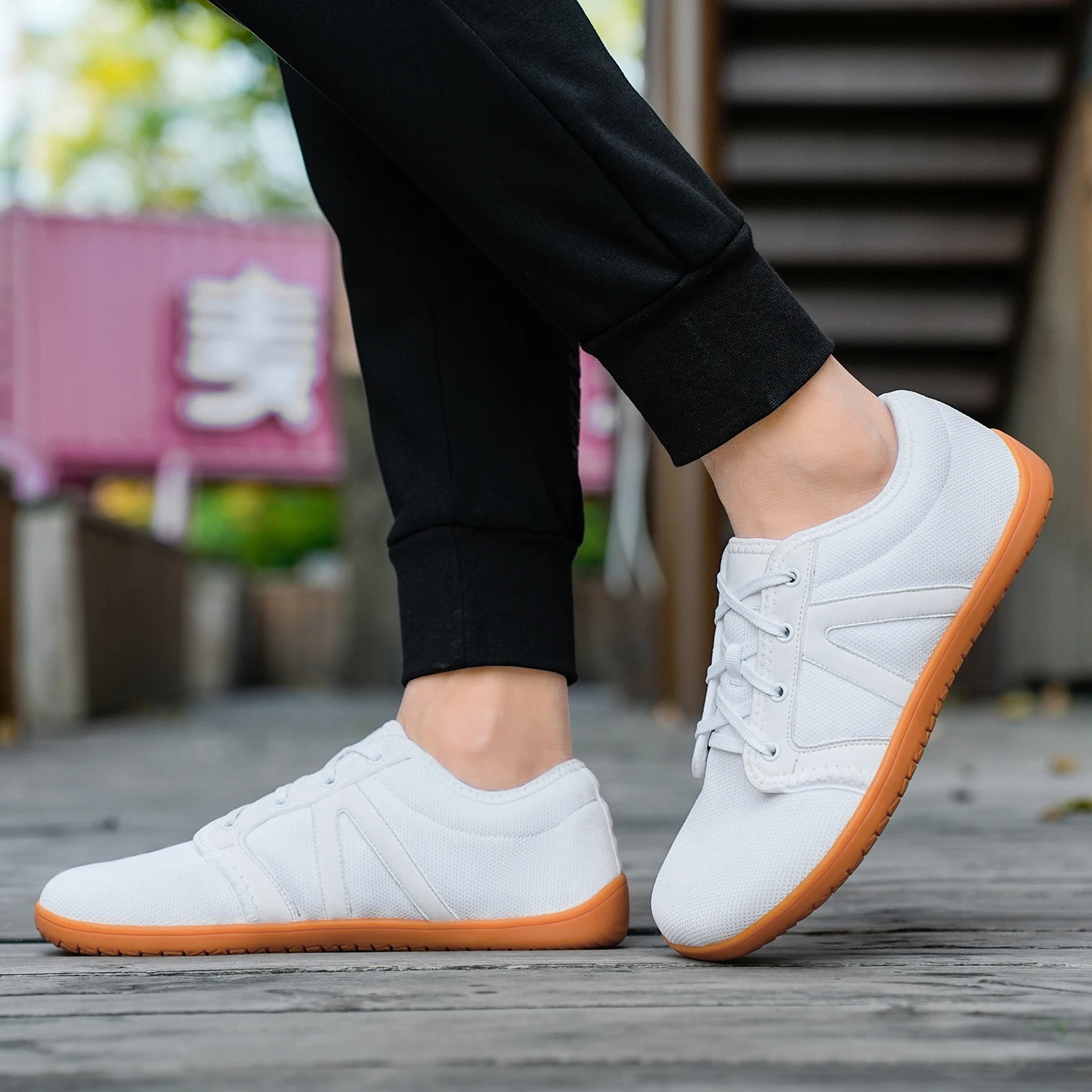 Zapatos informales para hombre y mujer, parte superior de malla tejida con mosca, zapatos ligeros de fitness con punta ancha, zapatos deportivos