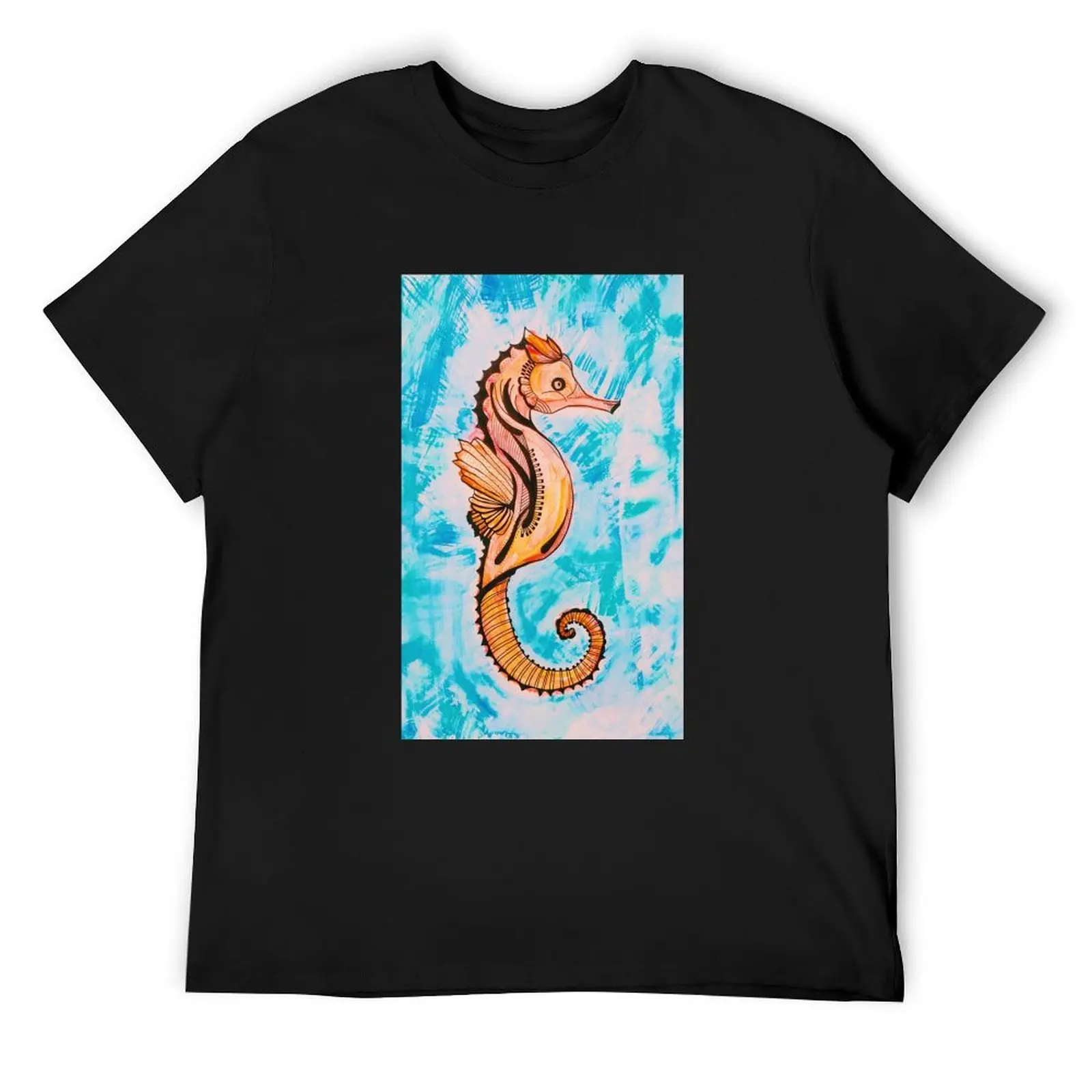 

Seahorse T-Shirt Short sleeve tee plain fitted t shirts for men