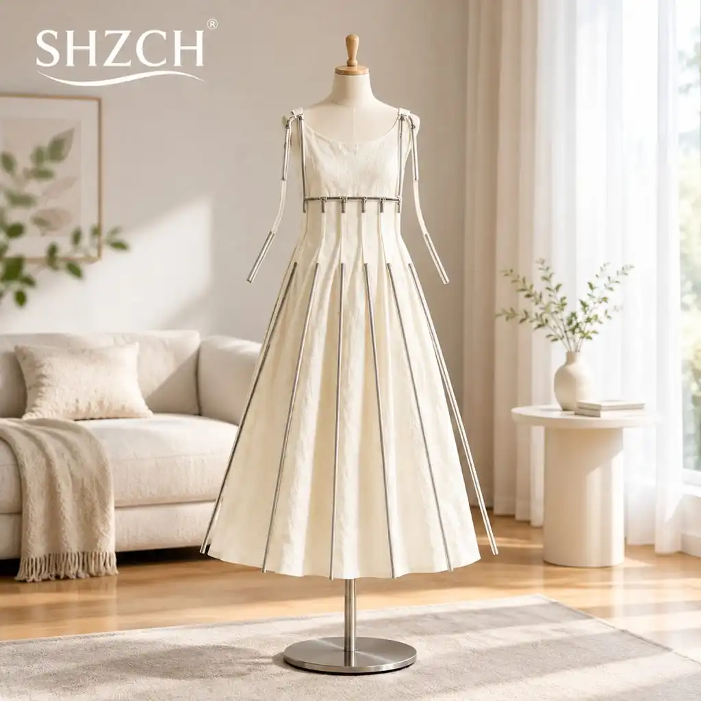 Adjustable Dress Hanger Multi Bar Skirt Pleat Positioning Rack Invisible Garment Display Stand Photography Dress Form Props