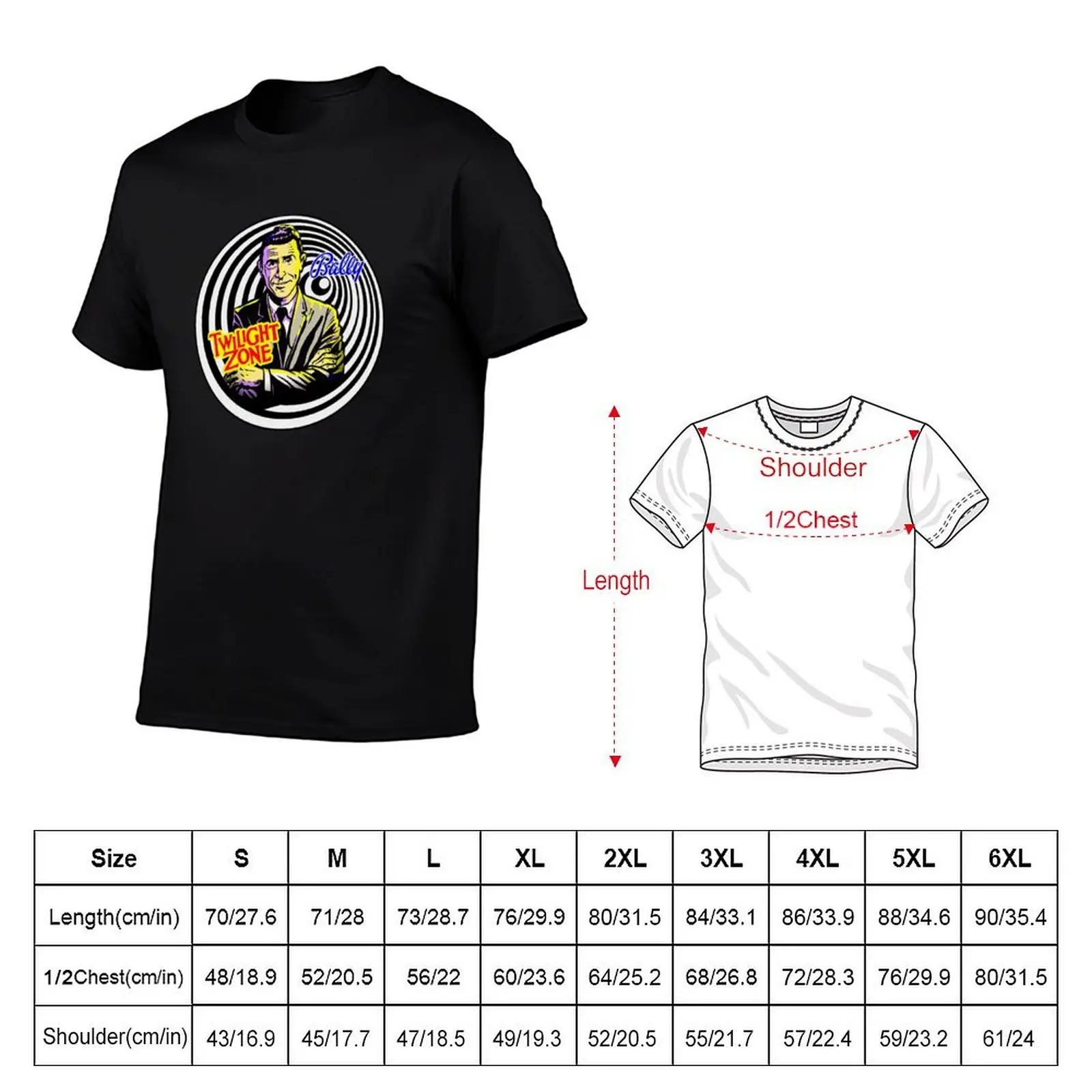 Twilight Zone Pinball T-Shirt Casual Lightweight Short Sleeve Top