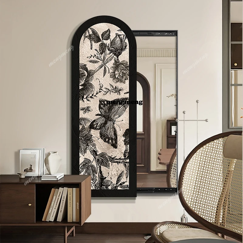 Nordic Organizer Mirror Attachment Horizontal Korean Style Design Mirror Living Room Wall Espejo Pared House Accessories
