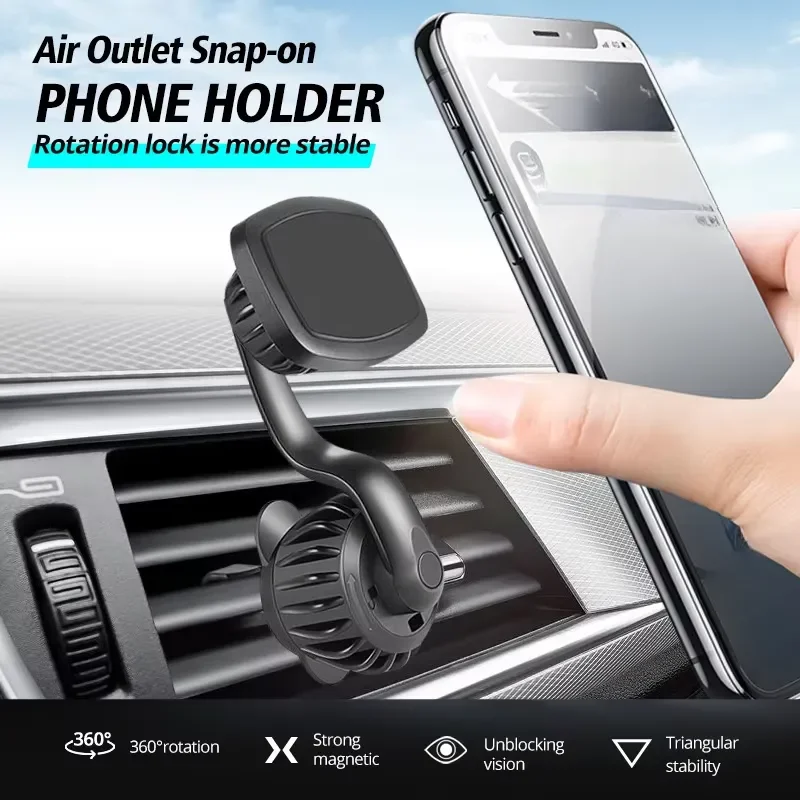 Auto Halterung Auto Telefon Halter Mit Multifunktionale 360 Grad Rotierenden Luftauslass Magnetische Schnalle Typ Auto Telefon Halter Steht – Detail 1
