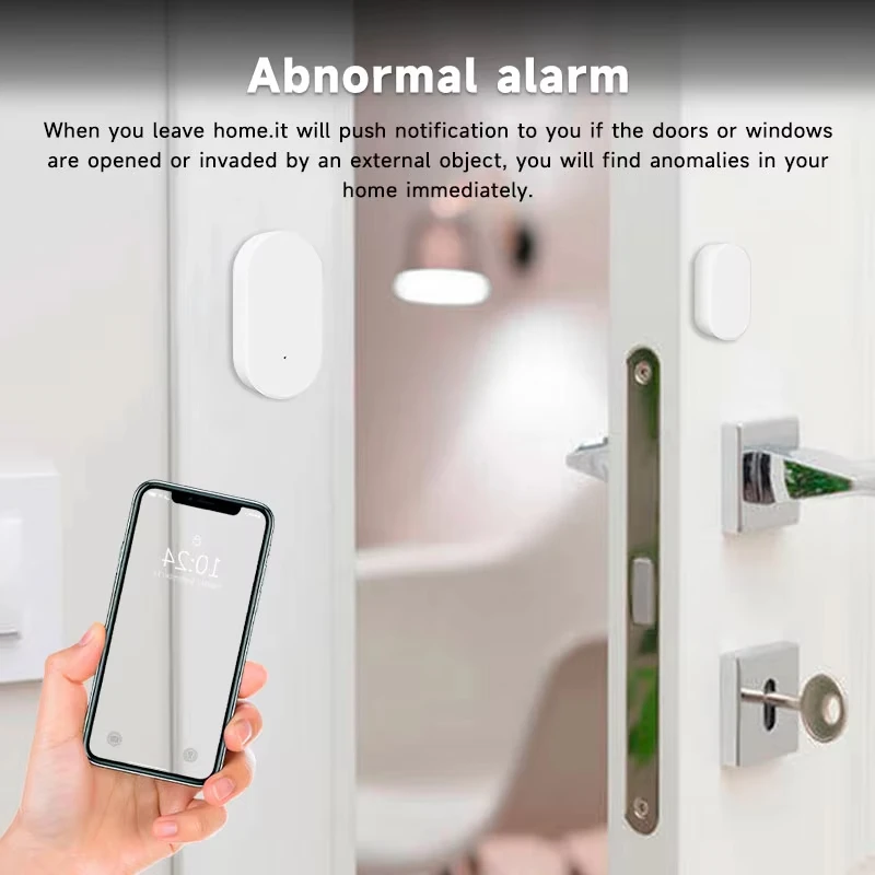 Tuya Zigbee Door Window Sensor Open Close Detector Smart Home Security Alarm Burglar Door Sensor Works With Alexa Home Assistant