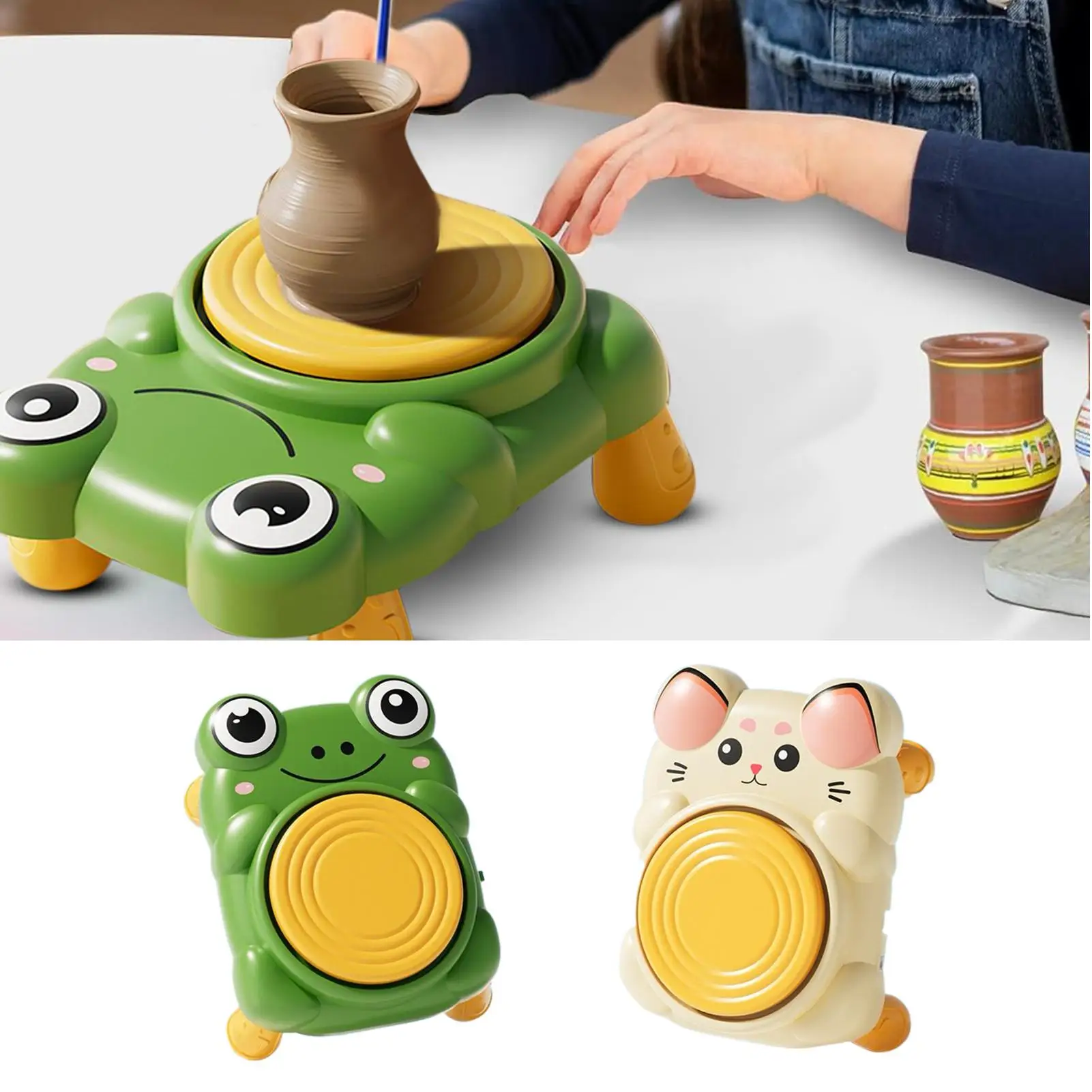 

Kids Pottery Wheel Kit At Home Pottery Set Educational Clay Sculpting Tools For Beginners Students Girls Boys Classroom School
