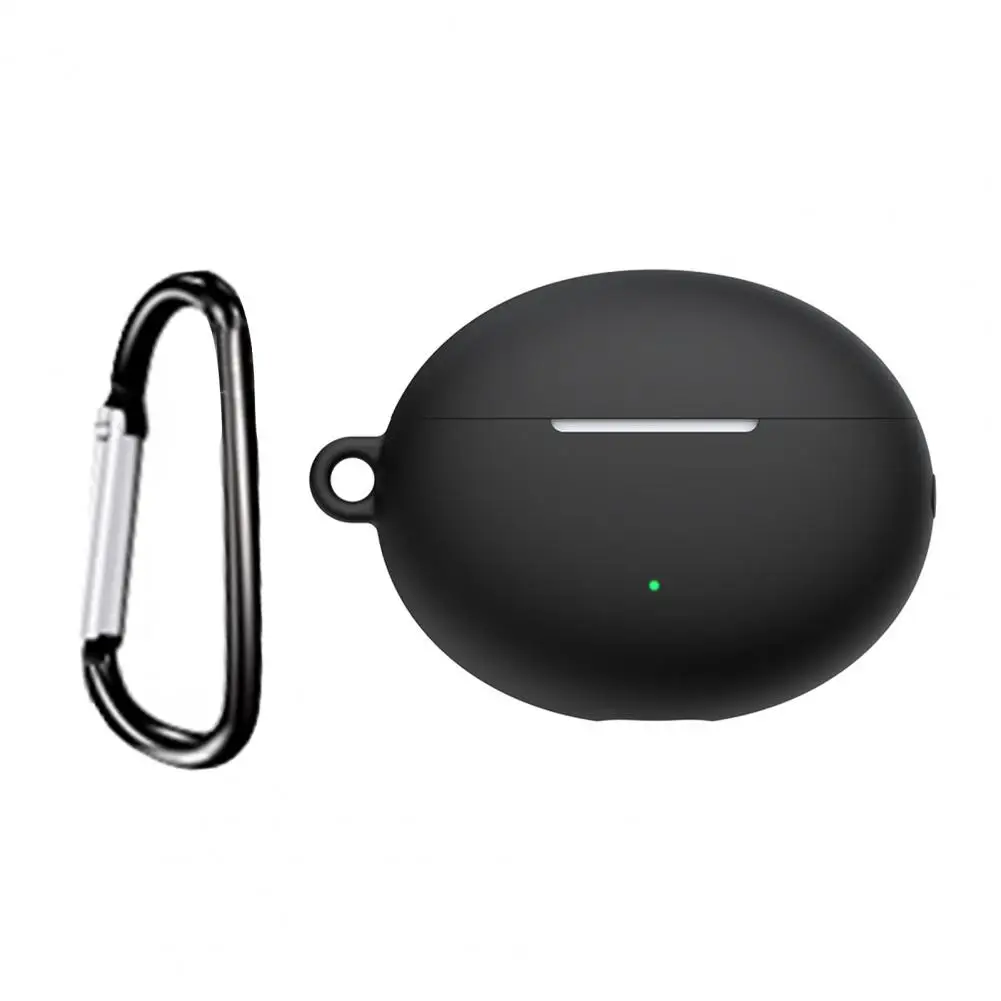 Мягкий силиконовый защитный чехол для наушников Bluetooth с карабином для хранения для Huawei Freebuds 4i