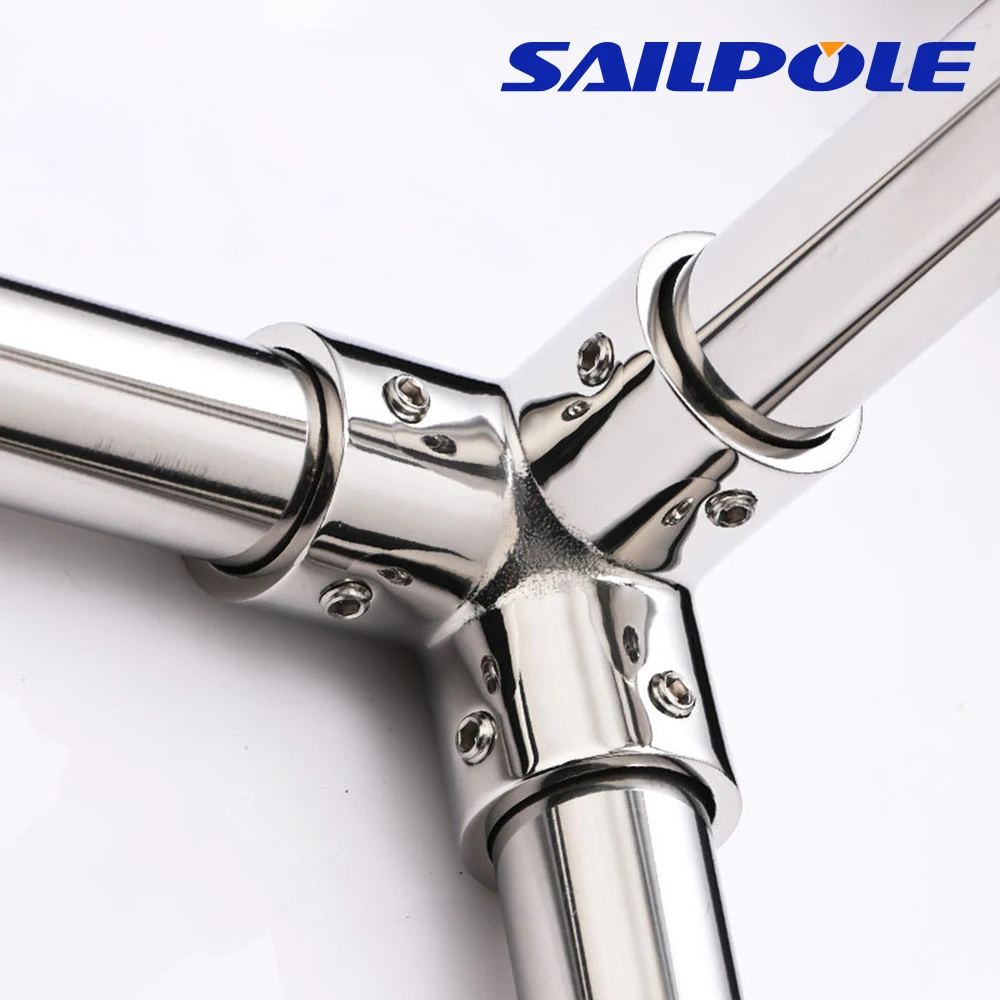 32 mm Innendurchmesser, 316 Edelstahl, T-Stück, Kreuz, 3/4-Wege-Verbindung, korrosionsbeständig, Handlauf-Armaturen für Boote