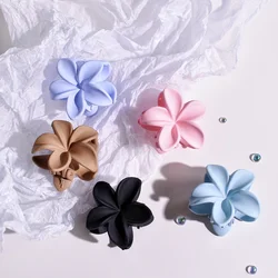 5PCS/SET Women Multicolor Matte 4cm Flower Small Hair Claw Thin Hair Short Hair Use Lady Gift Sweet Cute fashion