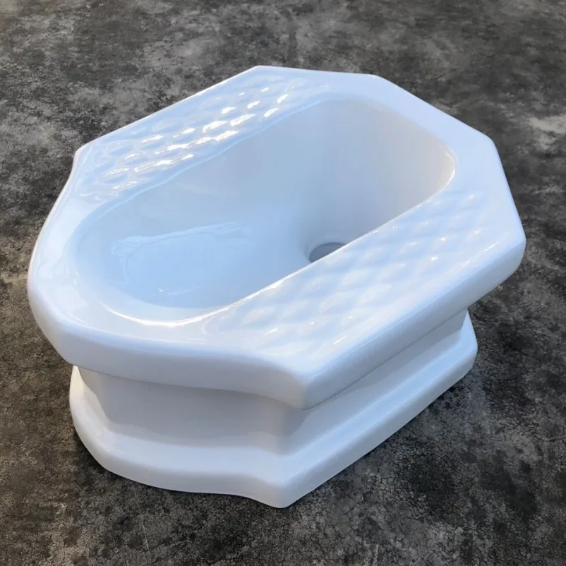 Squatting, No Digging Into The Ground Installation, No Water Ingress Desktop Ceramic Toilet with S Elbow Quick Installation