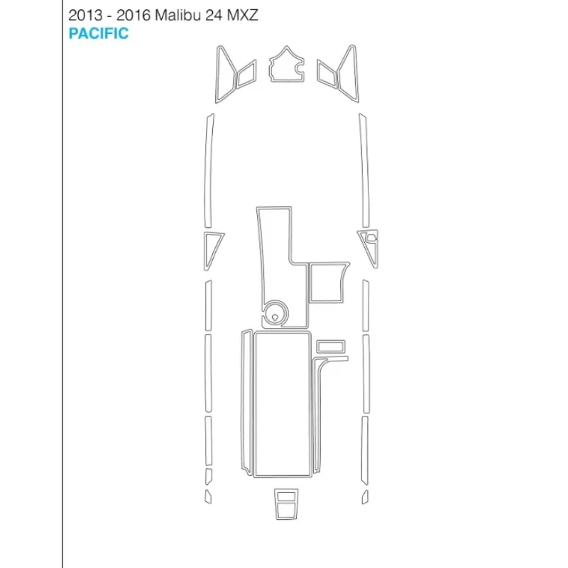 Customized 2013-2016 Malibu 24 MXZ EVA Teak Decking Boat Floor Mat
