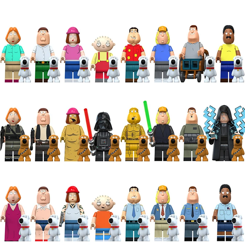 

Anime Family Guys Peter action Figures Building Blocks Mini Figures mould king Puzzle Toy Action Figure Gifts Model Bricks Toys