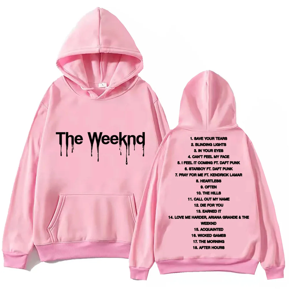 2024เสื้อฮู้ด Weeknd เสื้อสเวตเชิ้ตแขนยาวสำหรับแฟนเพลงของขวัญฤดูใบไม้ผลิฤดูร้อนลำลอง