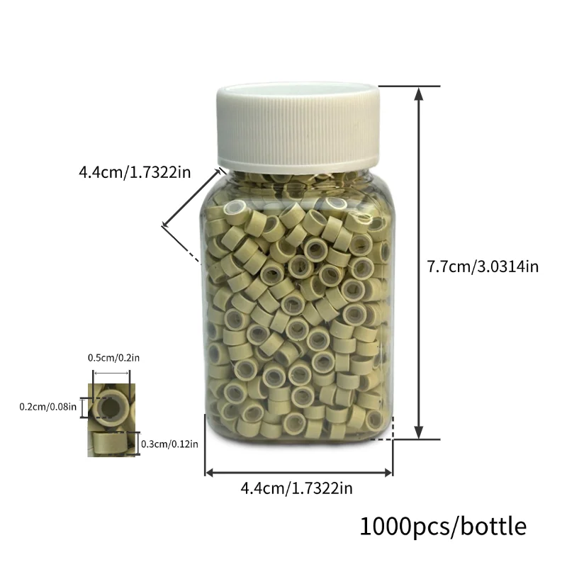 

Мини-силиконовое кольцо 1000 шт. для наращивания париков — мягкая подкладка, идеально подходит для дизайна косметологов и женских причесок