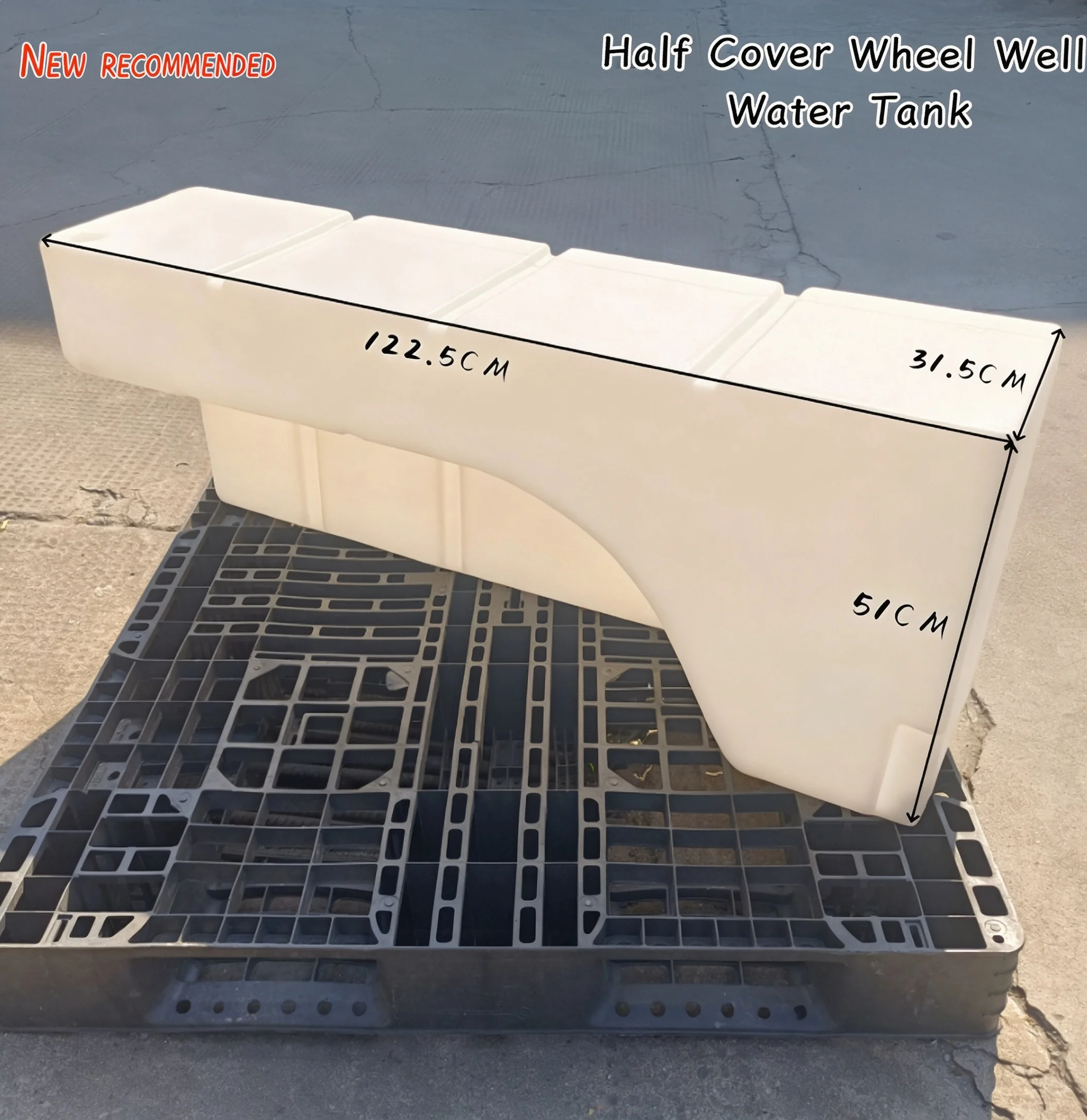 Car wheel hub water tank PE food grade special-shaped plastic water tank modified water tank truck pickup rectangular travel