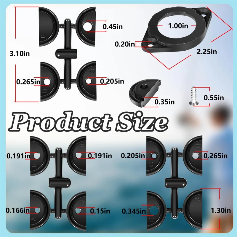 EMS-1001 GridLoc Through Hull Wiring Kits for Device Battery Connections|Kayak Fishing Accessories