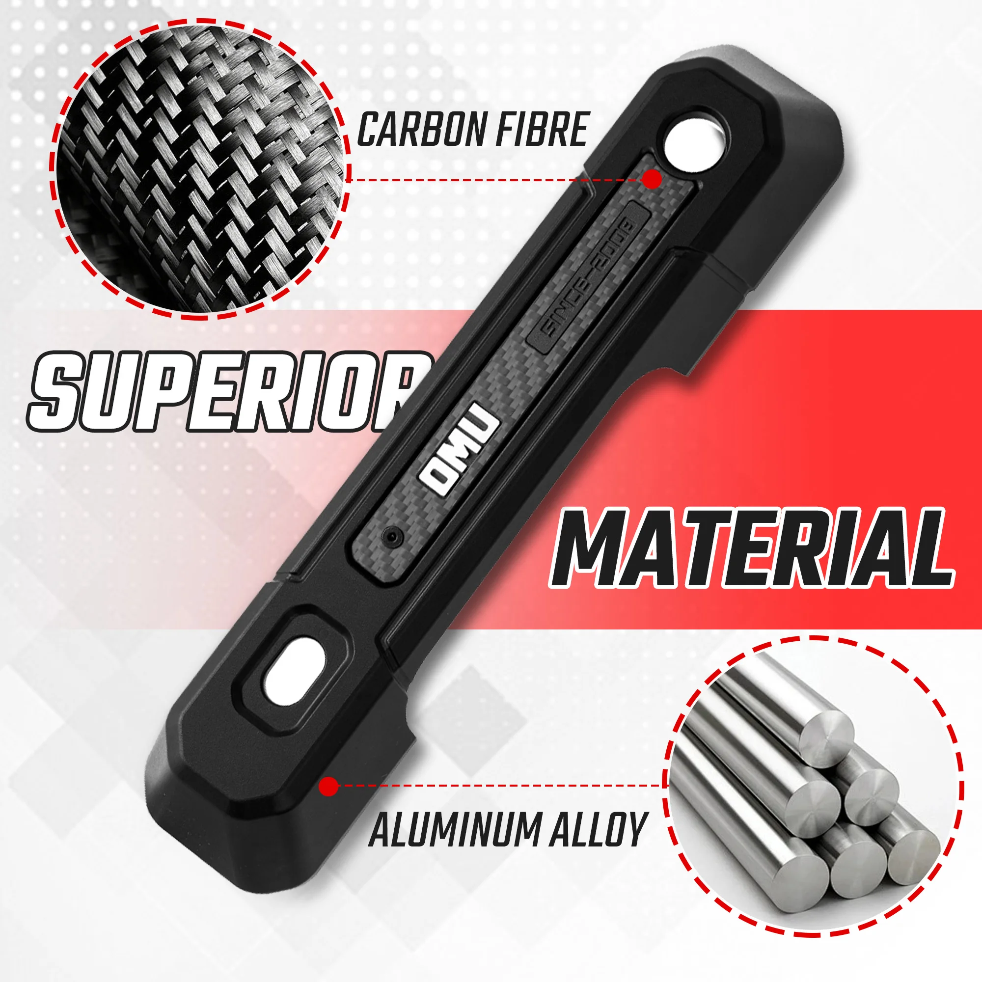 OMU 4x4 manija de puerta de aluminio y cubiertas protectoras de manija de puerta trasera para Ford Bronco / Bronco Raptor 2021-2025 accesorios exteriores