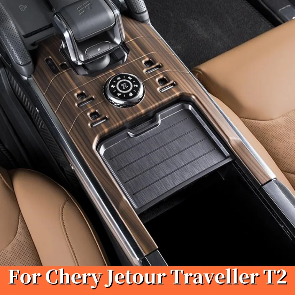 

For Chery Jetour Traveller T2 Interior Accessories 2023 2024 ABS Chrome Car Gear Shift Panel Trim Cover Sticker Decorative Frame