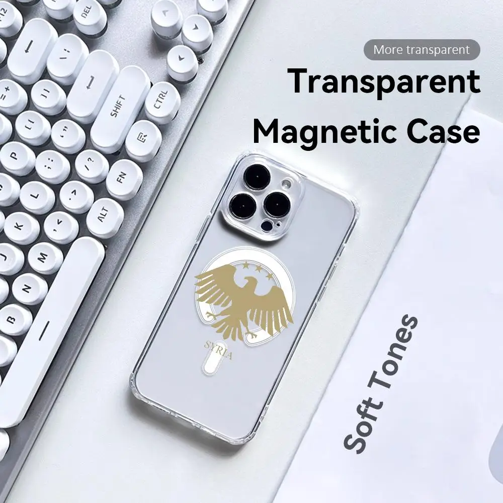 

Eagle Syrian Arab Cool Phone Case For iPhone 17 16 15 14 13 12 11 Pro Max Plus Clear Magnetic Shockproof Soft shell
