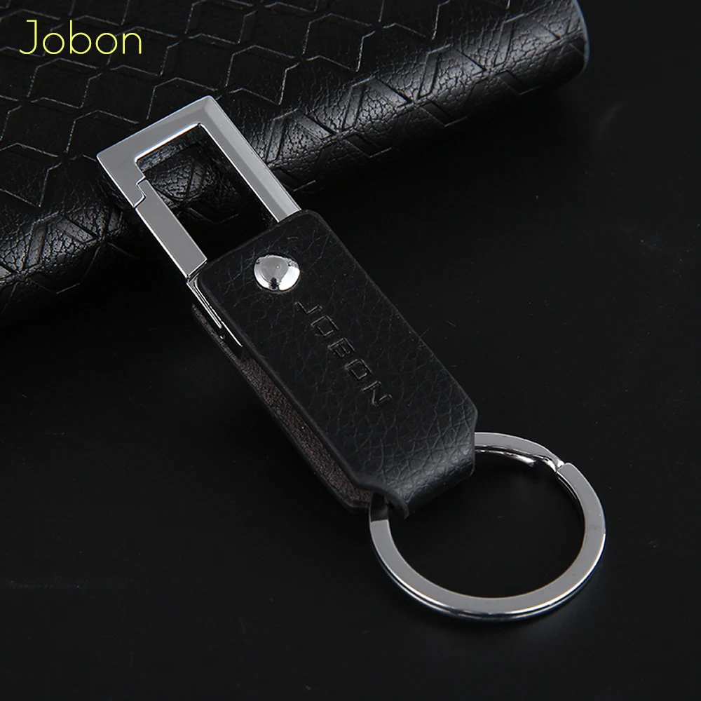 Jobon Classic Key Chain Luxury Women Men Leather Keychains For Car Key Ring Holder Bag Pendant Best Gift Jewelry Key Collapsible