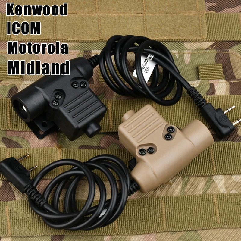 WADSN Taktischer U94 PTT 7.0 Kabelstecker Headset-Adapter für Walkie Talkie TYT F8 ipsc-Zubehör Radio Motorola Kenwood