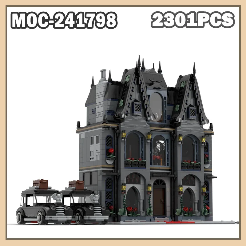 

MOC-241798 Модульный строительный блок особняка Мортинии MOC Городская уличная сцена Архитектурная серия Модульные 2301 шт. Игрушки Кирпичи