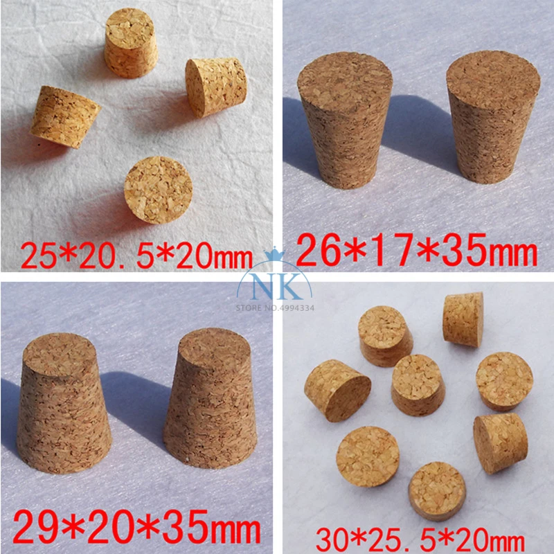 50 pz Top DIA da 13mm a 39mm sughero sintetico provetta da laboratorio tappo in sughero barattolo di vetro coperchio tappo per bottiglia di vino tappo sigillante per boccetta