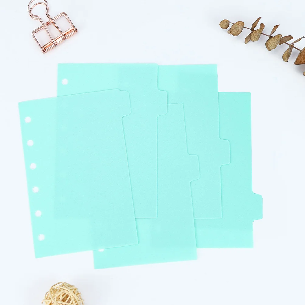 

A7 Plastic Loose Leaf Binder Dividers For Notebook Index Journal Planner Inserts File Organization Subject Dividers