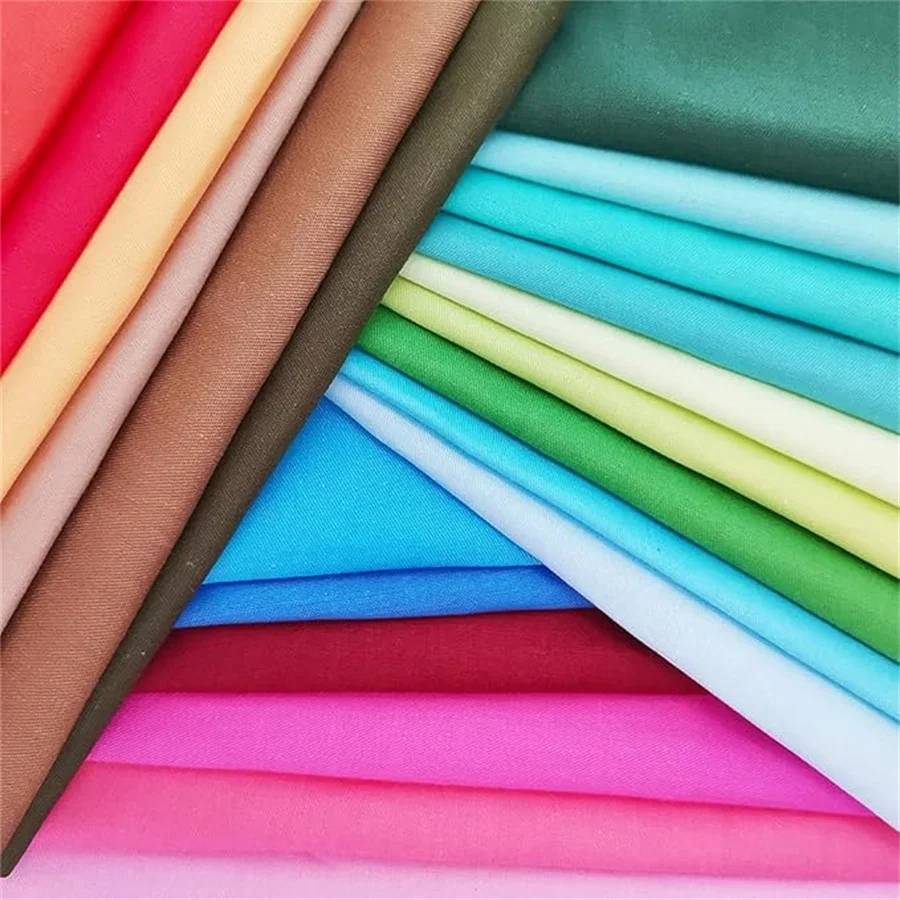 50 Piece Quilted Fabric Set (20cm X 20cm) Solid Color Pure Cotton, Pre Cut Square Sewn Quilted Patchwork, Suitable for DIY Handm view 3